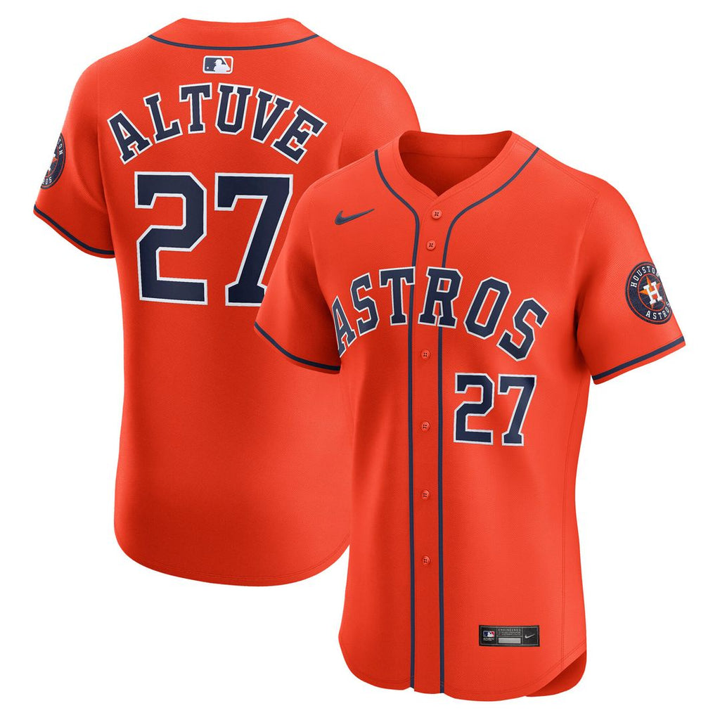 Houston Astros Jose Altuve Nike Alternate Elite Player Jersey - Orange Team Jersey Sports Fan Apparel