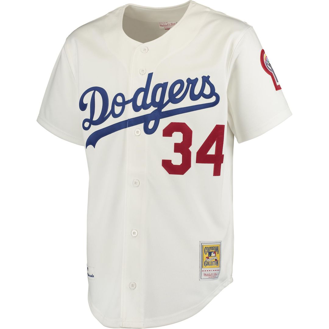 Los Angeles Dodgers Fernando Valenzuela Mitchell & Ness Road 1981 Cooperstown Authentic Jersey - Gray Team Jersey Sports Fan Apparel