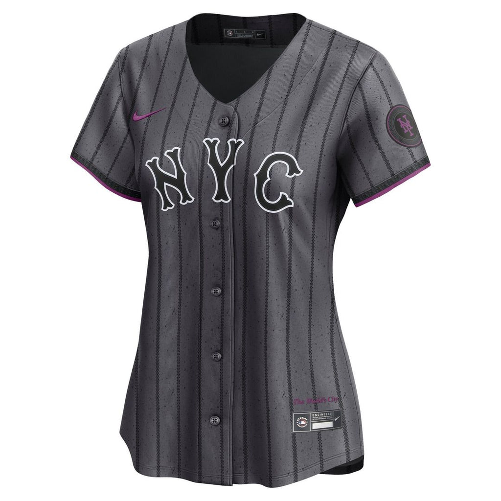 New York Mets Nike Women's City Connect Limited Jersey - Gray Team Jersey Sports Fan Apparel