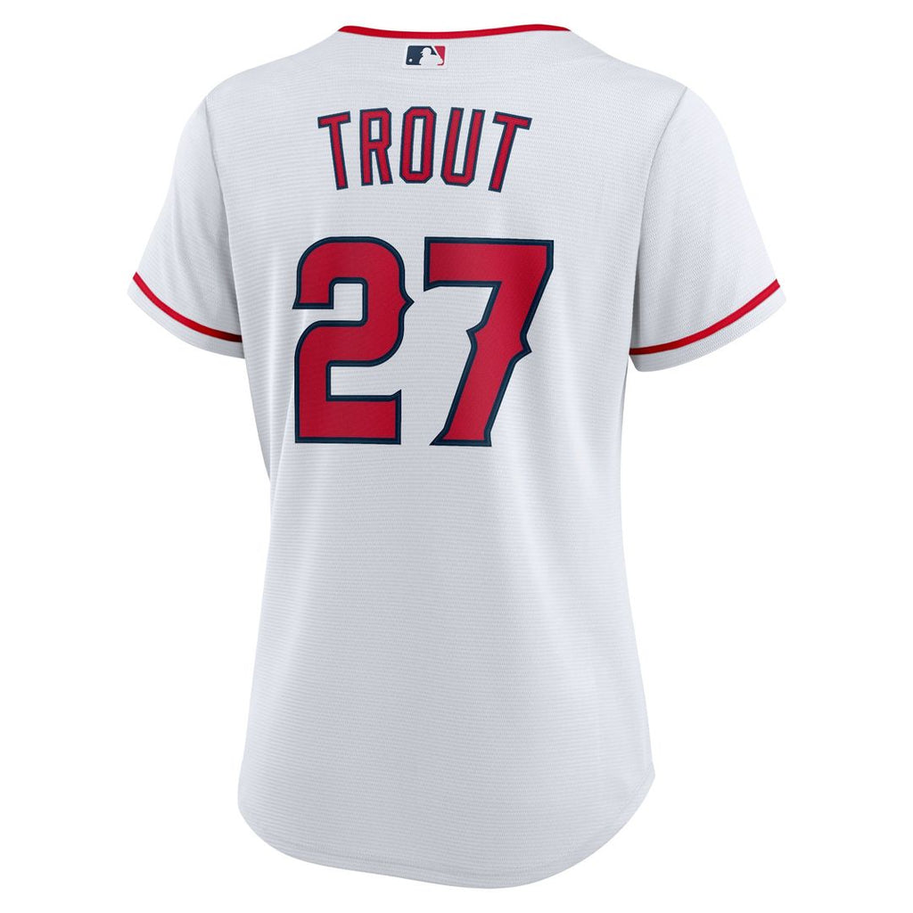 Los Angeles Angels Mike Trout Nike Women's Home Replica Player Jersey - White Team Jersey Sports Fan Apparel