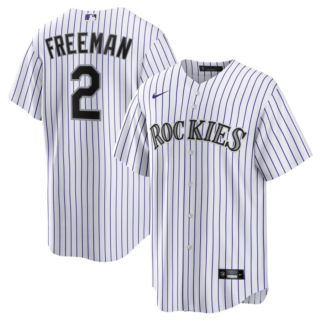 Colorado Rockies Tyler Freeman Nike Home Replica Jersey - White Team Jersey Sports Fan Apparel