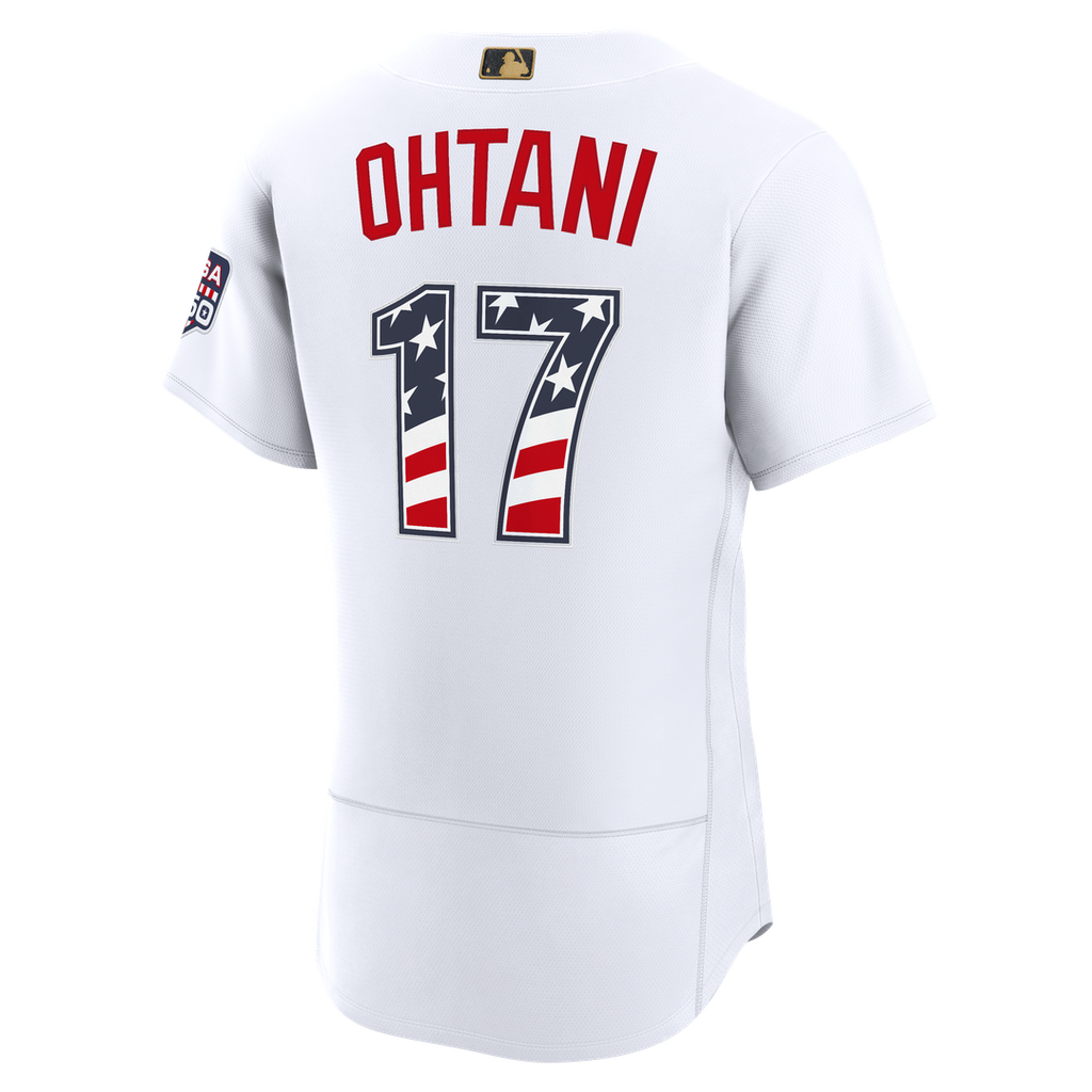 Los Angeles Dodgers Shohei Ohtani Nike USA 250 Fourth of July Home Authentic Jersey - White Team Jersey Sports Fan Apparel
