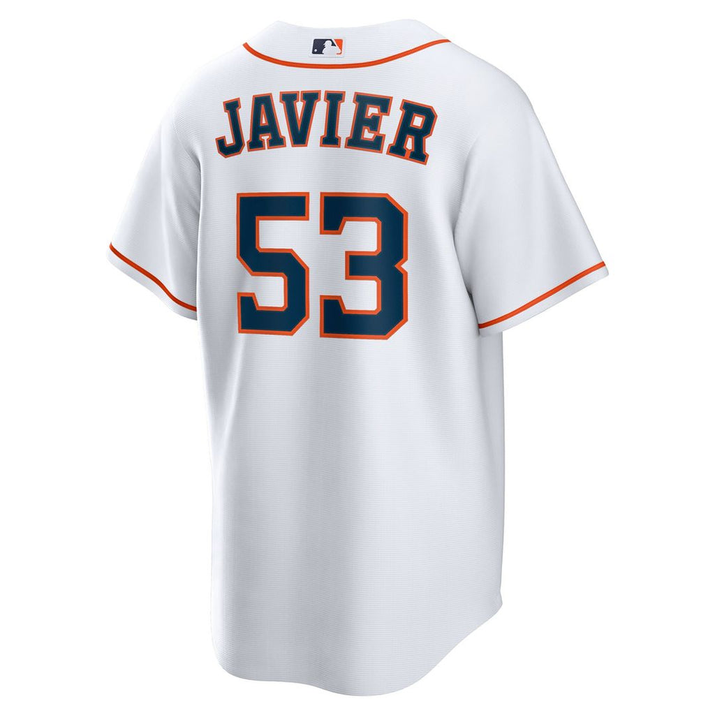 Houston Astros Cristian Javier Nike Home Replica Jersey - White Team Jersey Sports Fan Apparel