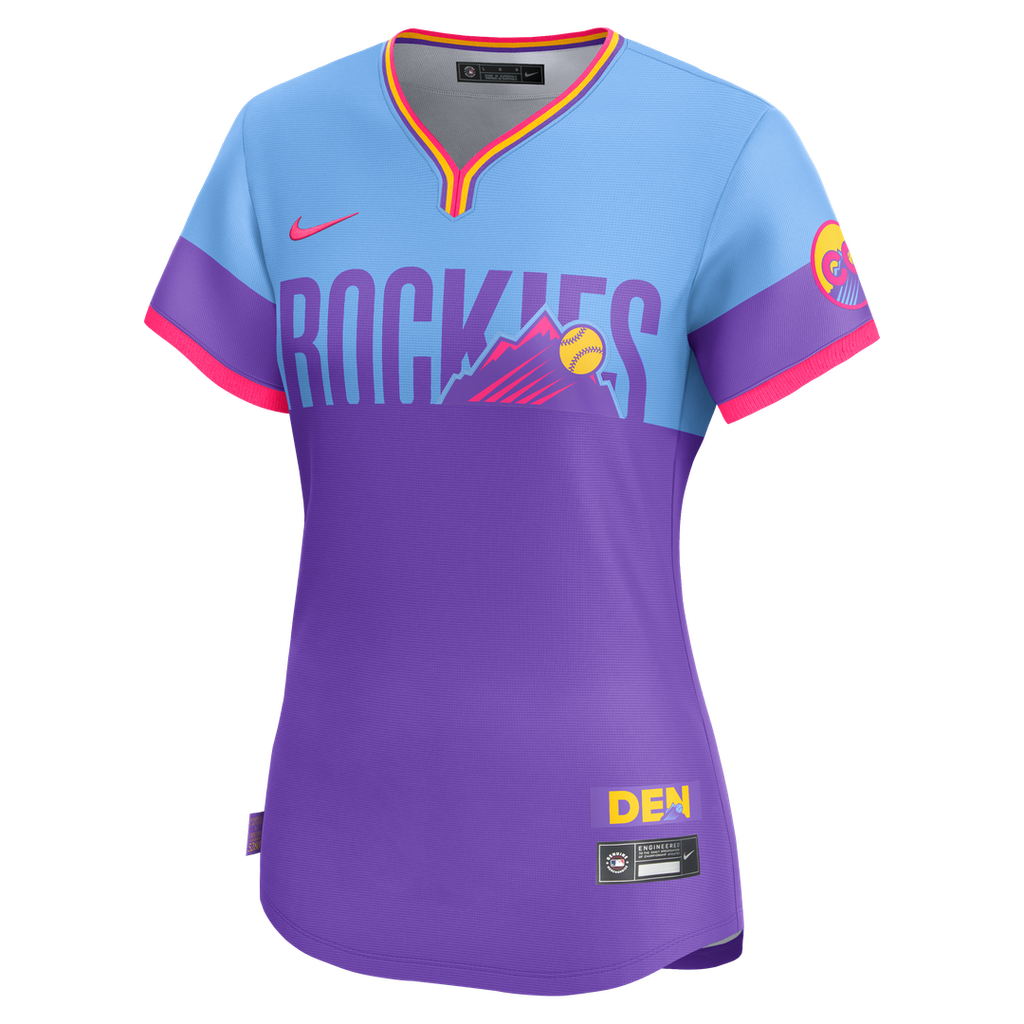 Colorado Rockies Nike Women's 2025 City Connect Limited Jersey - Purple/Light Blue Team Jersey Sports Fan Apparel