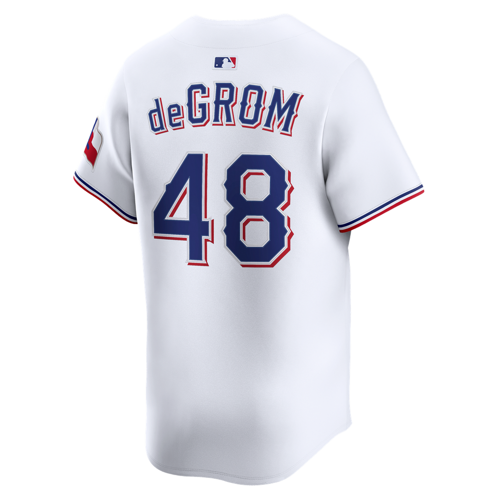 Texas Rangers Jacob deGrom Nike Home Limited Jersey - White Team Jersey Sports Fan Apparel