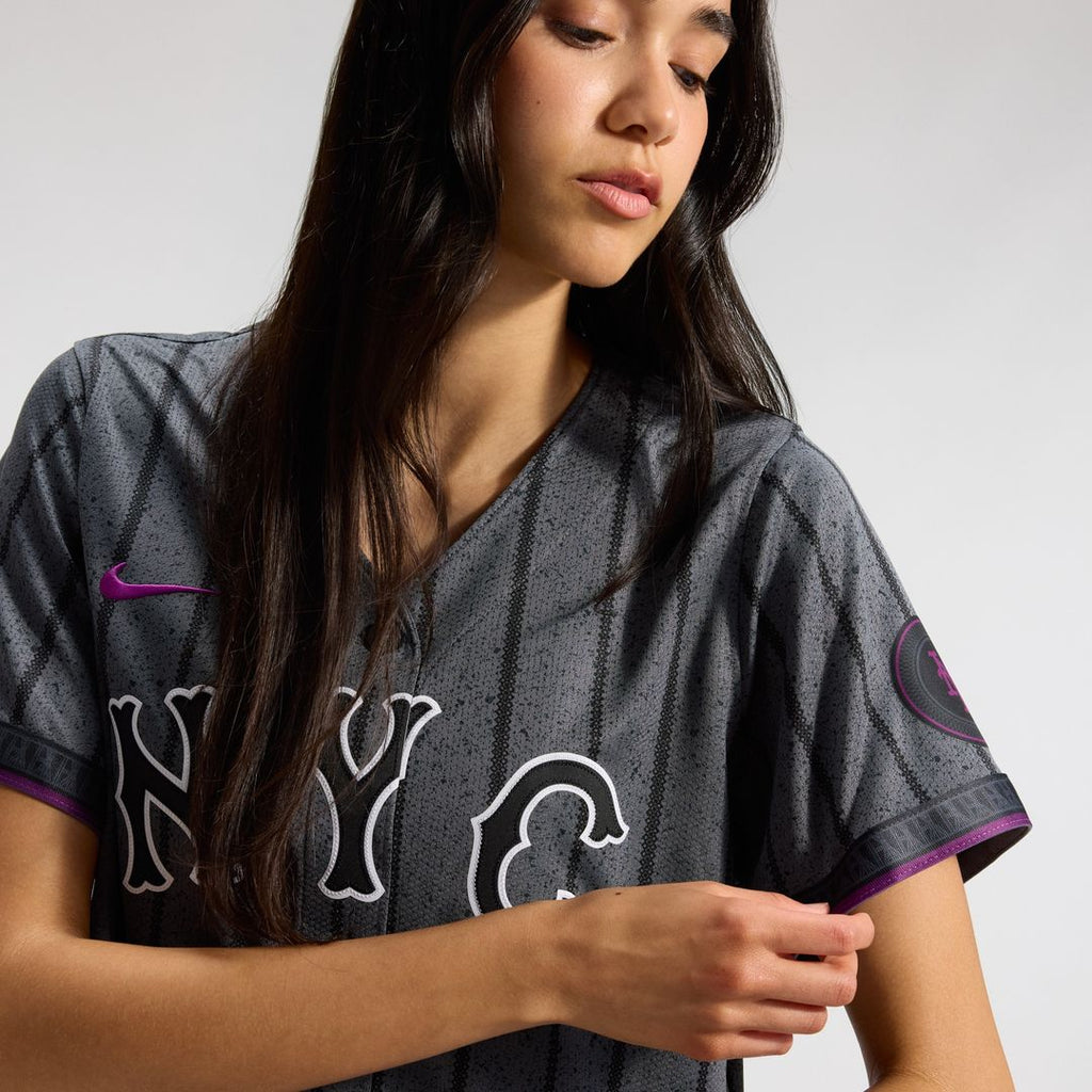 New York Mets Nike Women's City Connect Limited Jersey - Gray Team Jersey Sports Fan Apparel