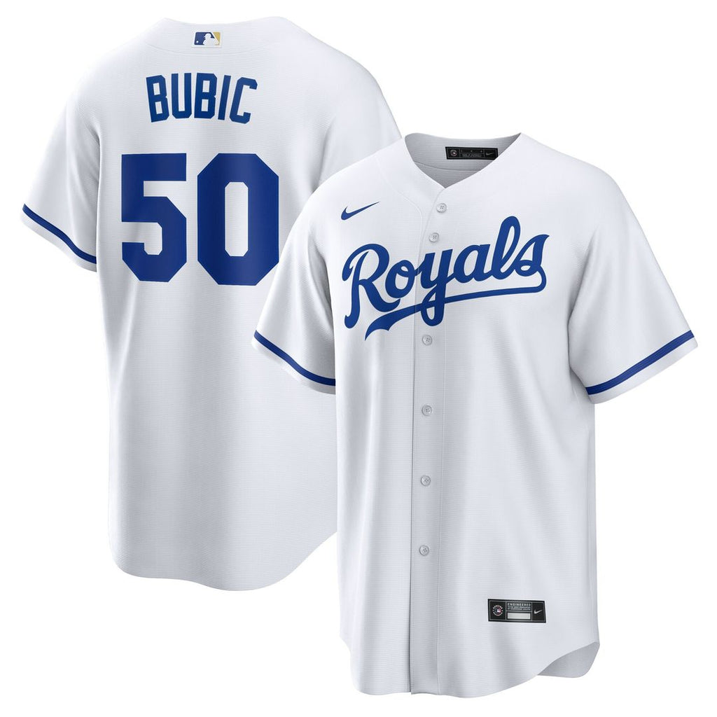 Kansas City Royals Kris Bubic Nike Home Replica Jersey - White Team Jersey Sports Fan Apparel