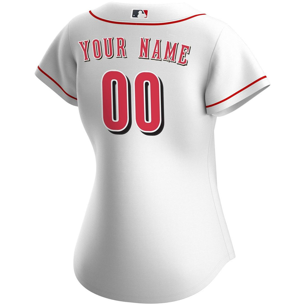 Cincinnati Reds Nike Women's Home Replica Custom Jersey - White Team Jersey Sports Fan Apparel