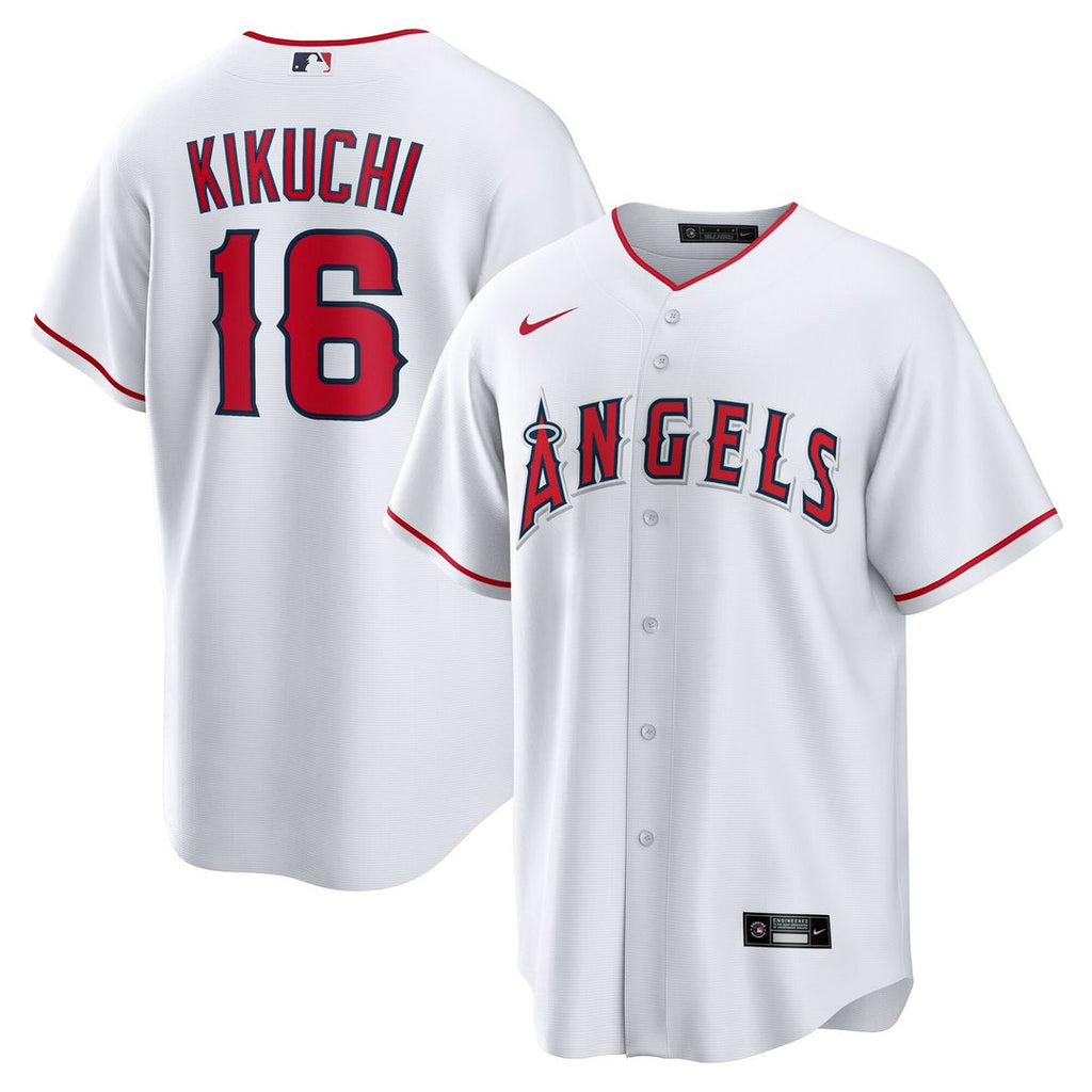 Los Angeles Angels Yusei Kikuchi Nike Home Replica Jersey - White Team Jersey Sports Fan Apparel