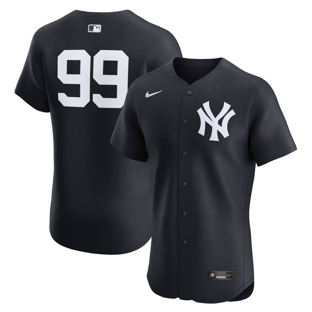 New York Yankees Aaron Judge Nike Alternate 2 Elite Jersey - Navy Team Jersey Sports Fan Apparel