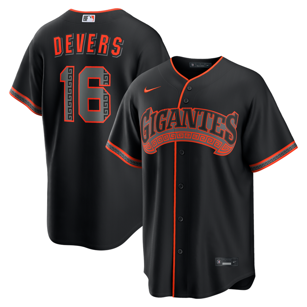 San Francisco Giants Rafael Devers Nike Alternate Replica Jersey - Black Team Jersey Sports Fan Apparel