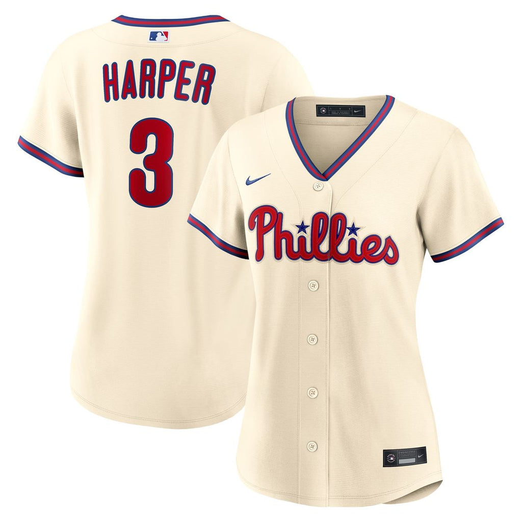Philadelphia Phillies Bryce Harper Nike Women's Alternate Replica Jersey - Cream Team Jersey Sports Fan Apparel