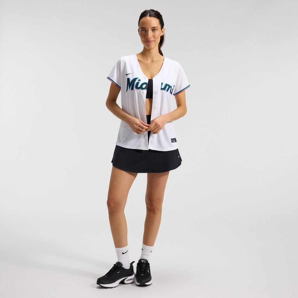 Miami Marlins Nike Women's Replica Team Jersey - White Team Jersey Sports Fan Apparel