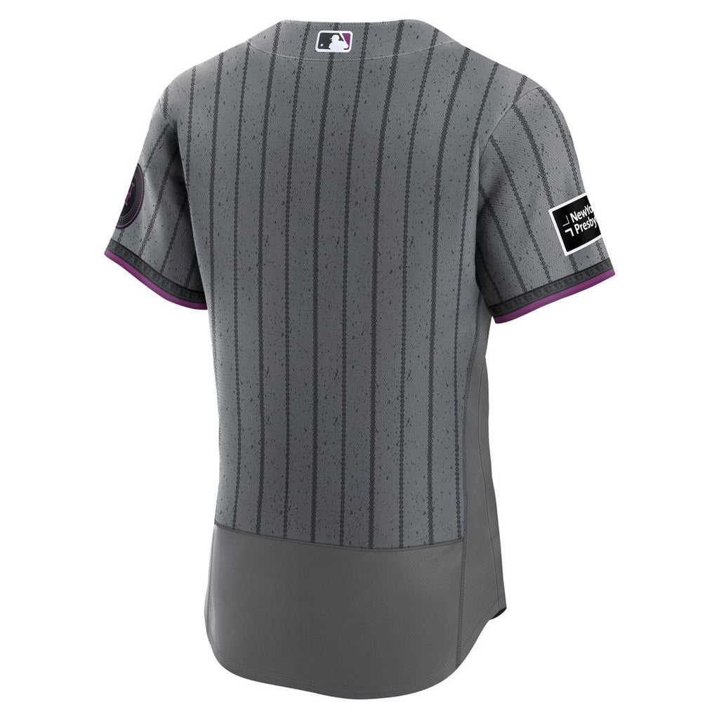 New York Mets Nike City Connect Authentic Sponsor Patch Jersey - Gray Team Jersey Sports Fan Apparel