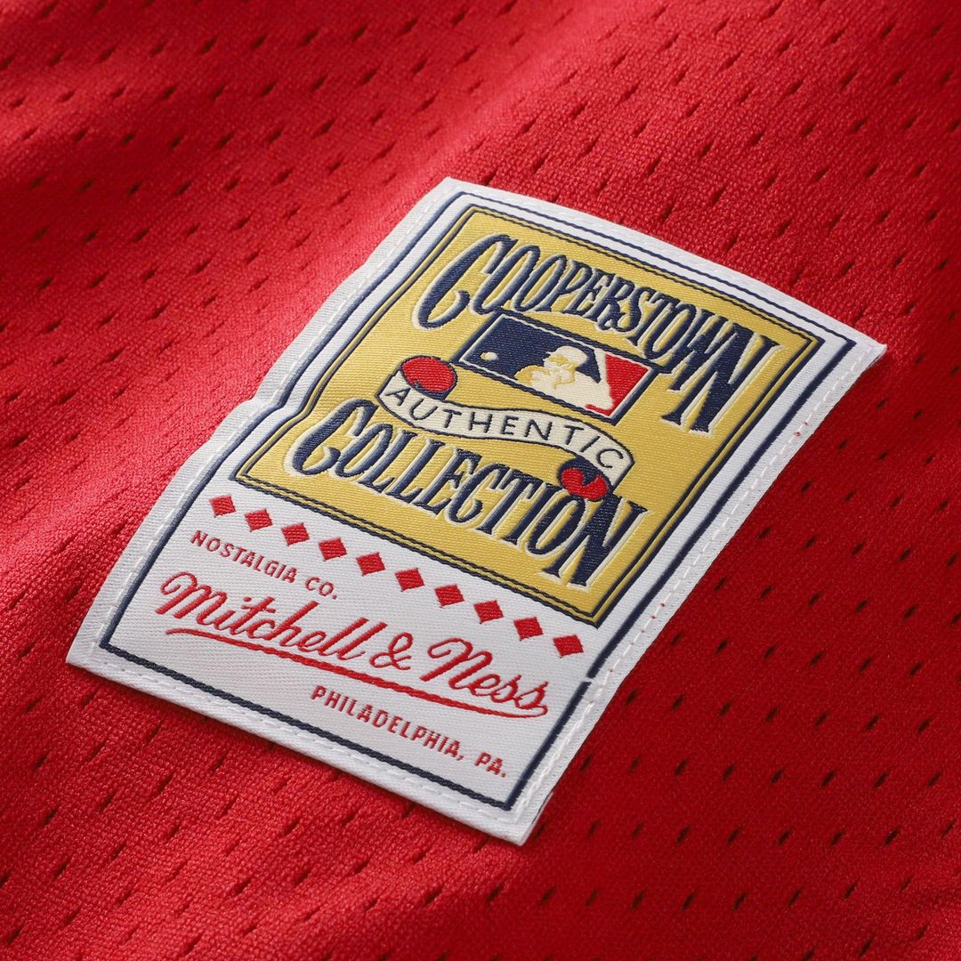 Cincinnati Reds Barry Larkin Mitchell & Ness Cooperstown Mesh Batting Practice Button - Up Jersey - Black Team Jersey Sports Fan Apparel
