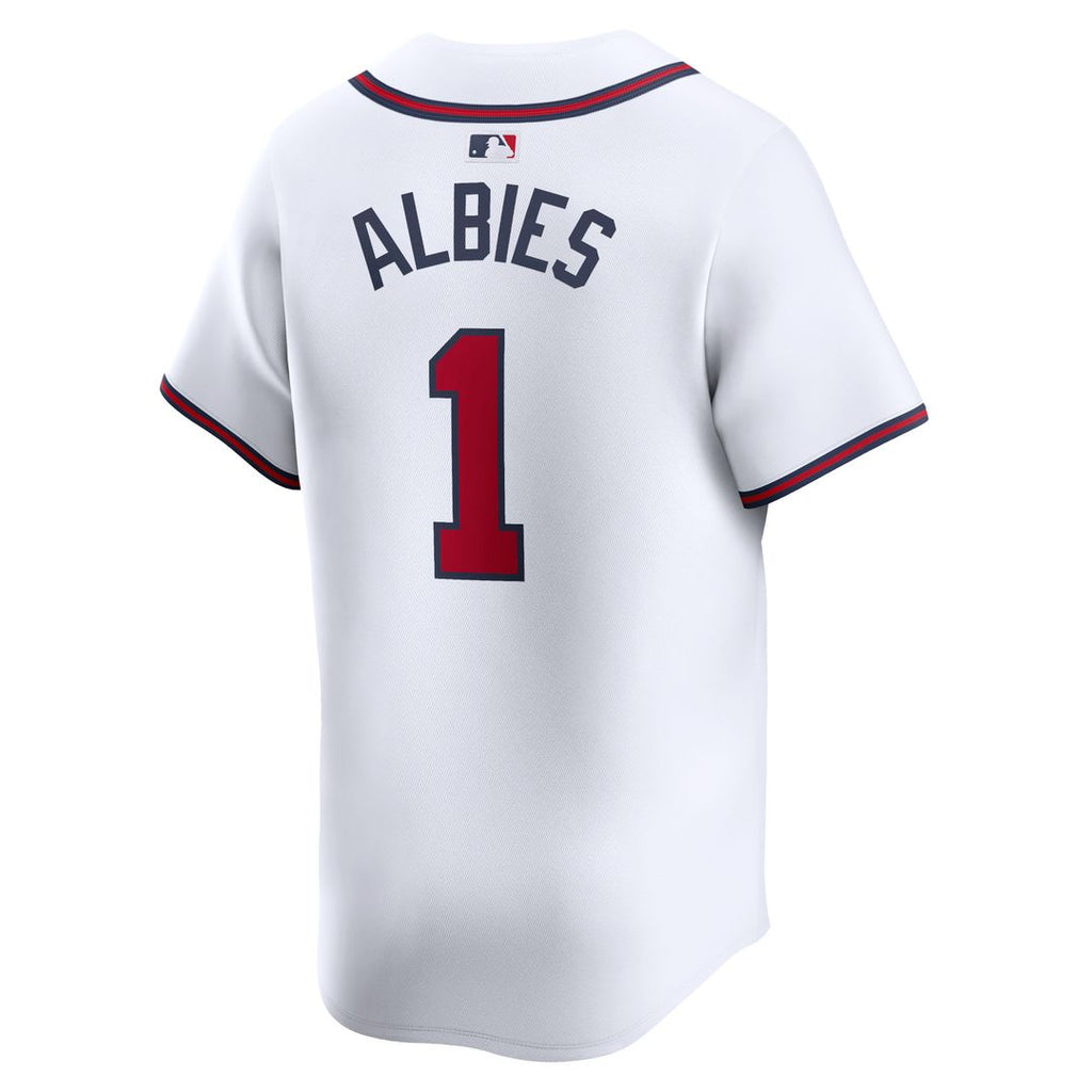 Atlanta Braves Ozzie Albies Nike Home Limited Player Jersey - White Team Jersey Sports Fan Apparel