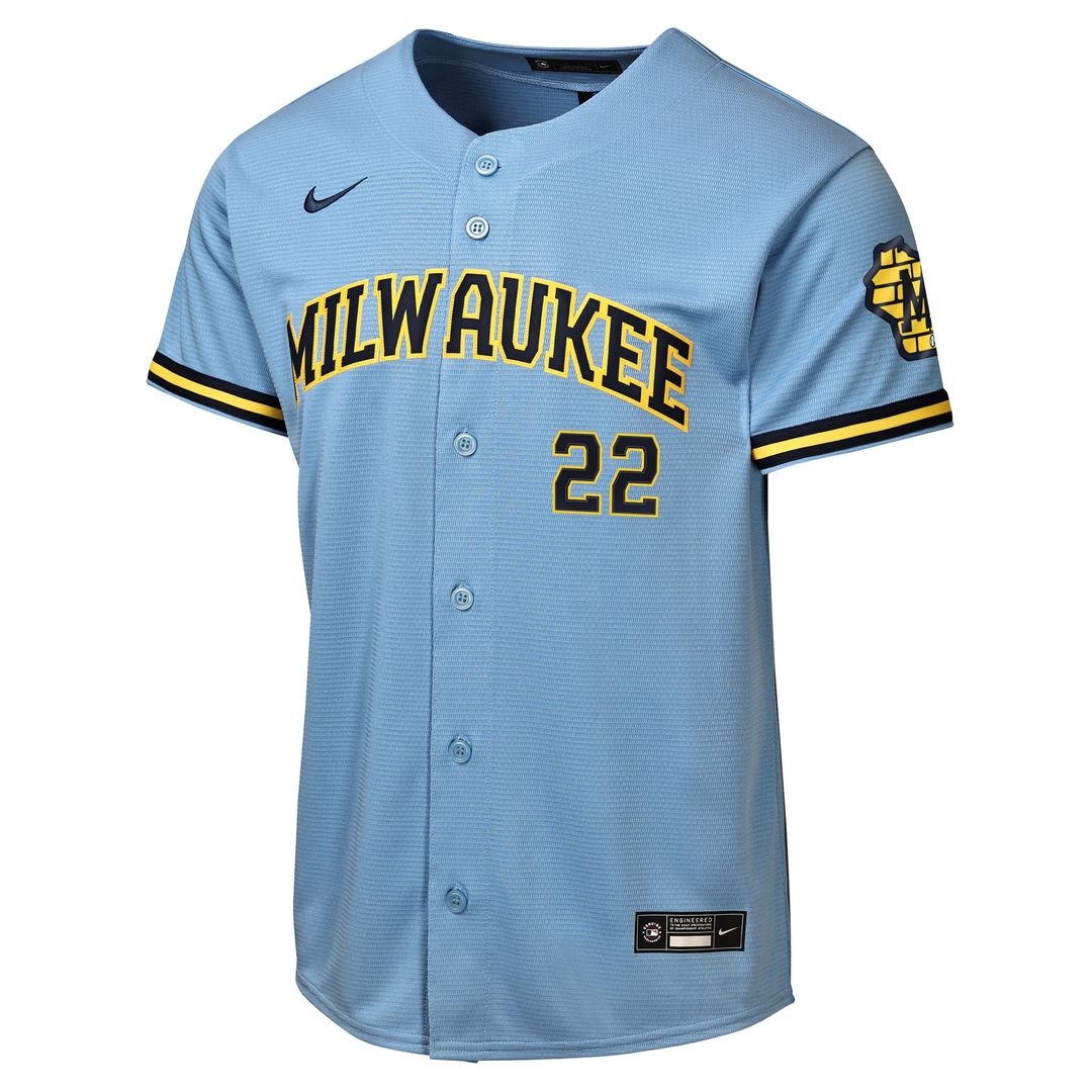 Milwaukee Brewers Christian Yelich Nike Youth Home Stadium Jersey - Cream Team Jersey Sports Fan Apparel