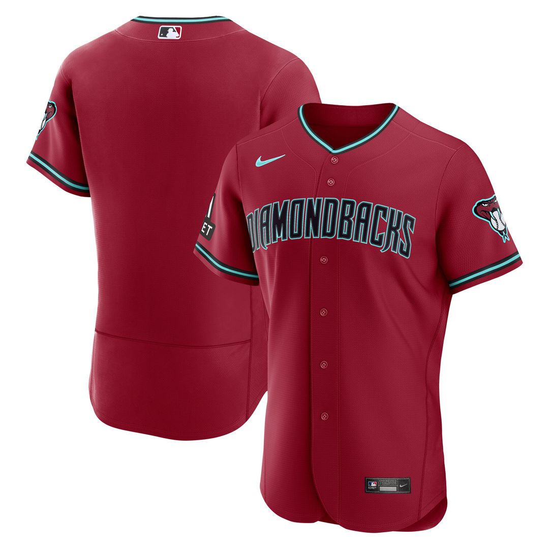 Arizona Diamondbacks Nike Alternate 2 Authentic Jersey - Crimson Team Jersey Sports Fan Apparel