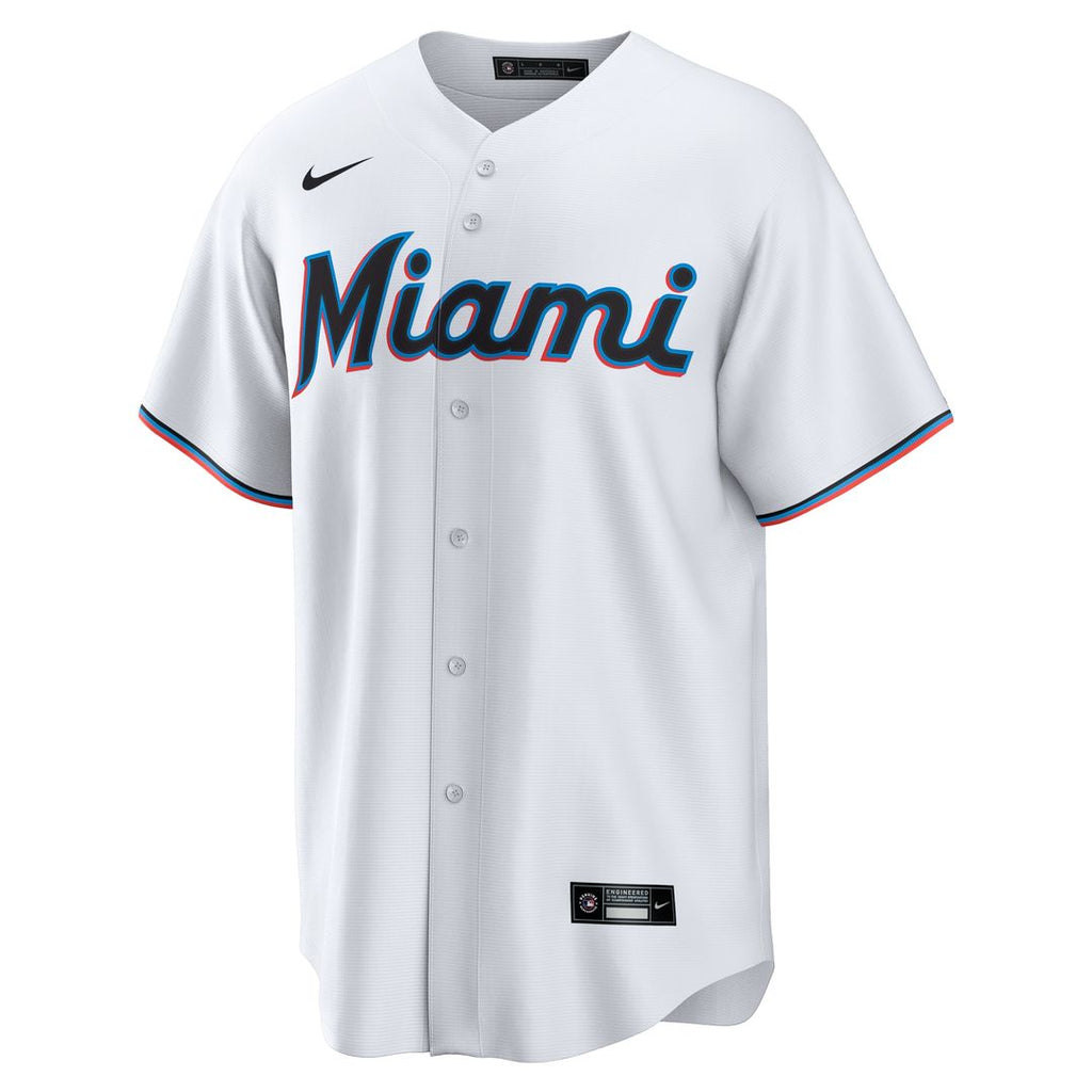Miami Marlins Kyle Stowers Nike Home Replica Jersey - White Team Jersey Sports Fan Apparel