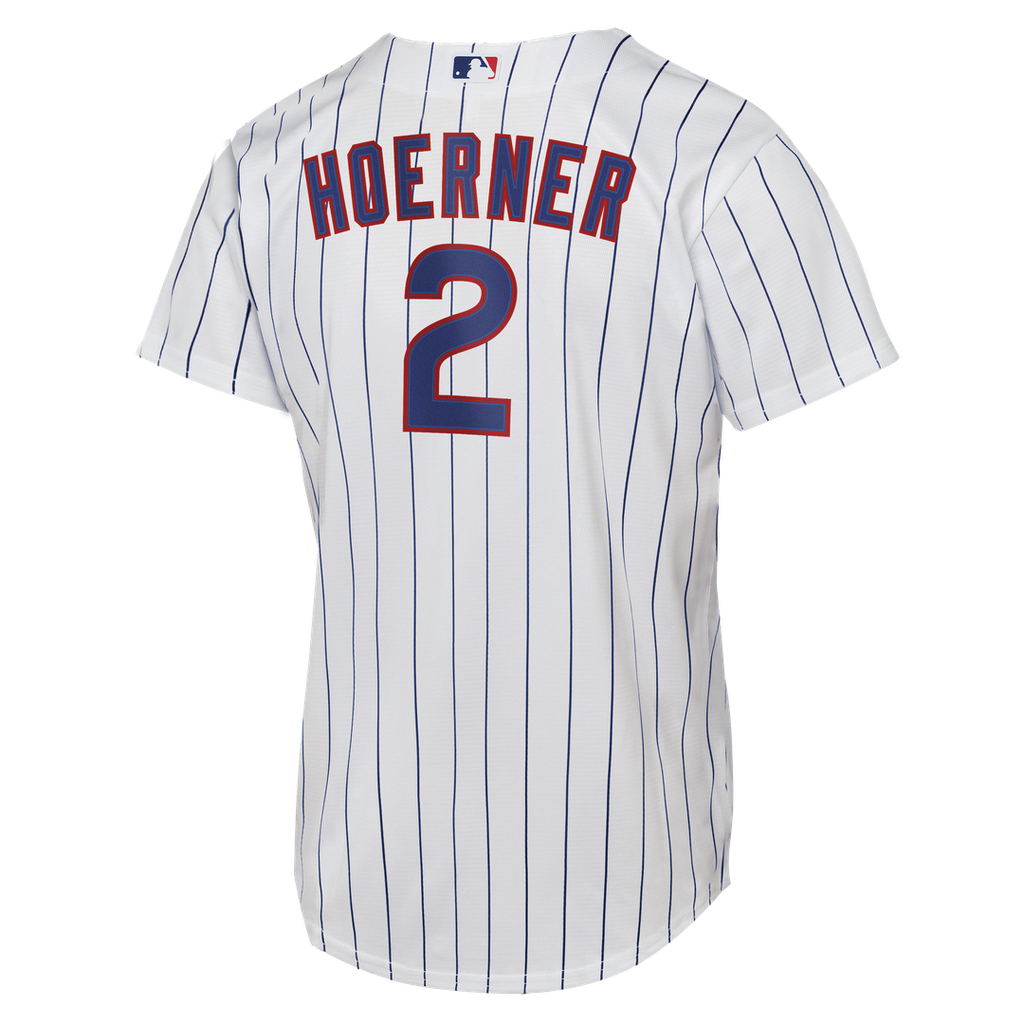 Chicago Cubs Nico Hoerner Nike Youth Home Replica Jersey - White Team Jersey Sports Fan Apparel
