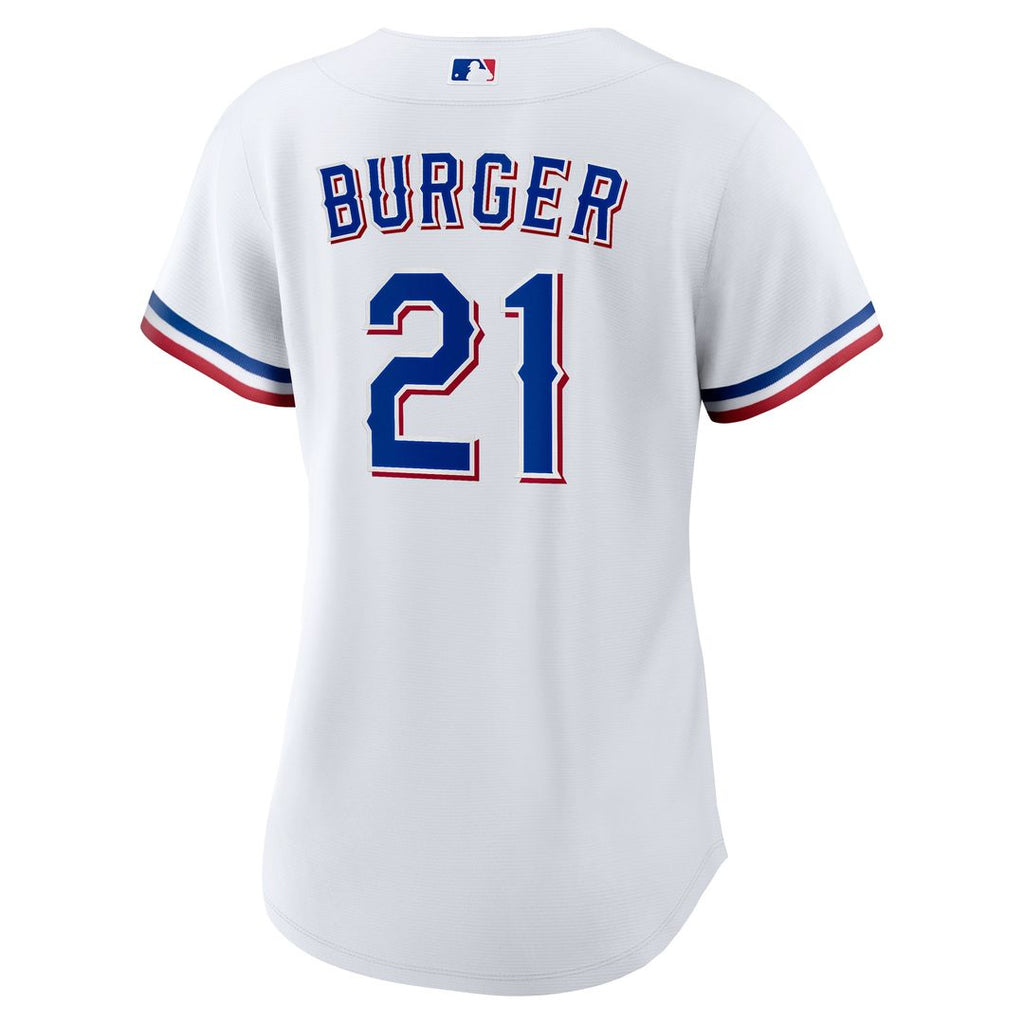 Texas Rangers Jake Burger Nike Women's Home Replica Jersey - White Team Jersey Sports Fan Apparel