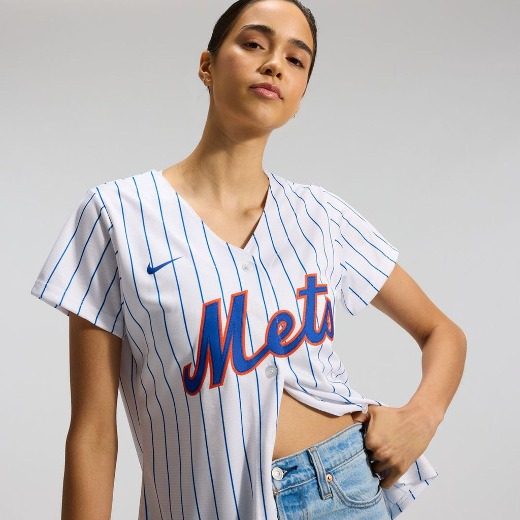 New York Mets Nike Women's Home Replica Team Jersey - White Team Jersey Sports Fan Apparel