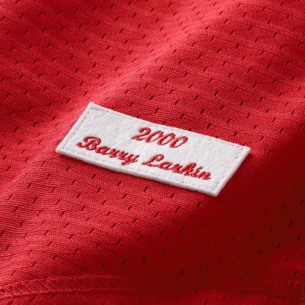 Cincinnati Reds Barry Larkin Mitchell & Ness Throwback Cooperstown Mesh Batting Practice Jersey - Red Team Jersey Sports Fan Apparel