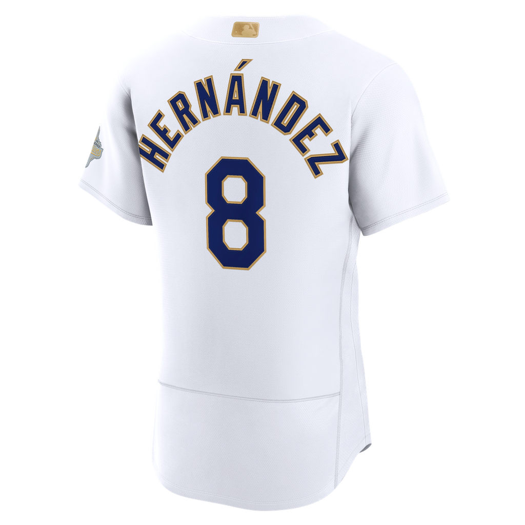 Los Angeles Dodgers Enrique Hernández Nike 2026 Gold Collection Authentic Jersey - White Team Jersey Sports Fan Apparel