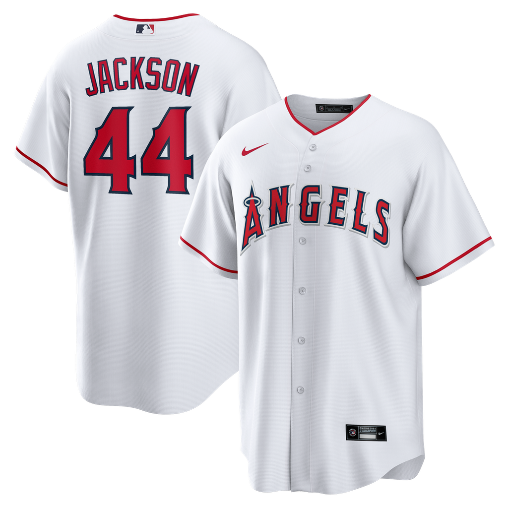 Los Angeles Angels Reggie Jackson Nike Home Retired Player Replica Jersey - White Team Jersey Sports Fan Apparel
