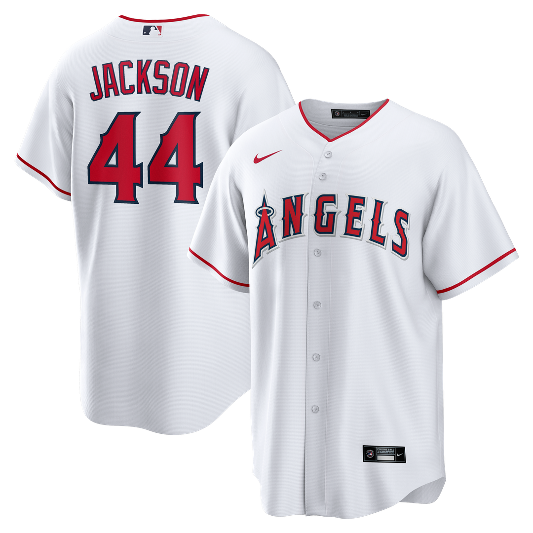 Los Angeles Angels Reggie Jackson Nike Home Retired Player Replica Jersey - White Team Jersey Sports Fan Apparel
