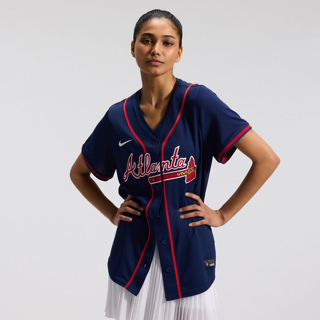 Atlanta Braves Ronald Acuña Jr. Nike Women's Alternate Limited Player Jersey - Navy Team Jersey Sports Fan Apparel
