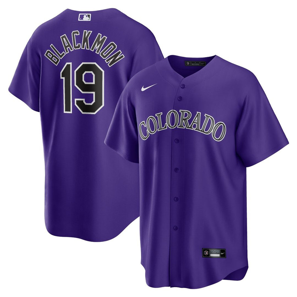 Colorado Rockies Charlie Blackmon Nike Alternate Replica Player Name Jersey - Purple Team Jersey Sports Fan Apparel
