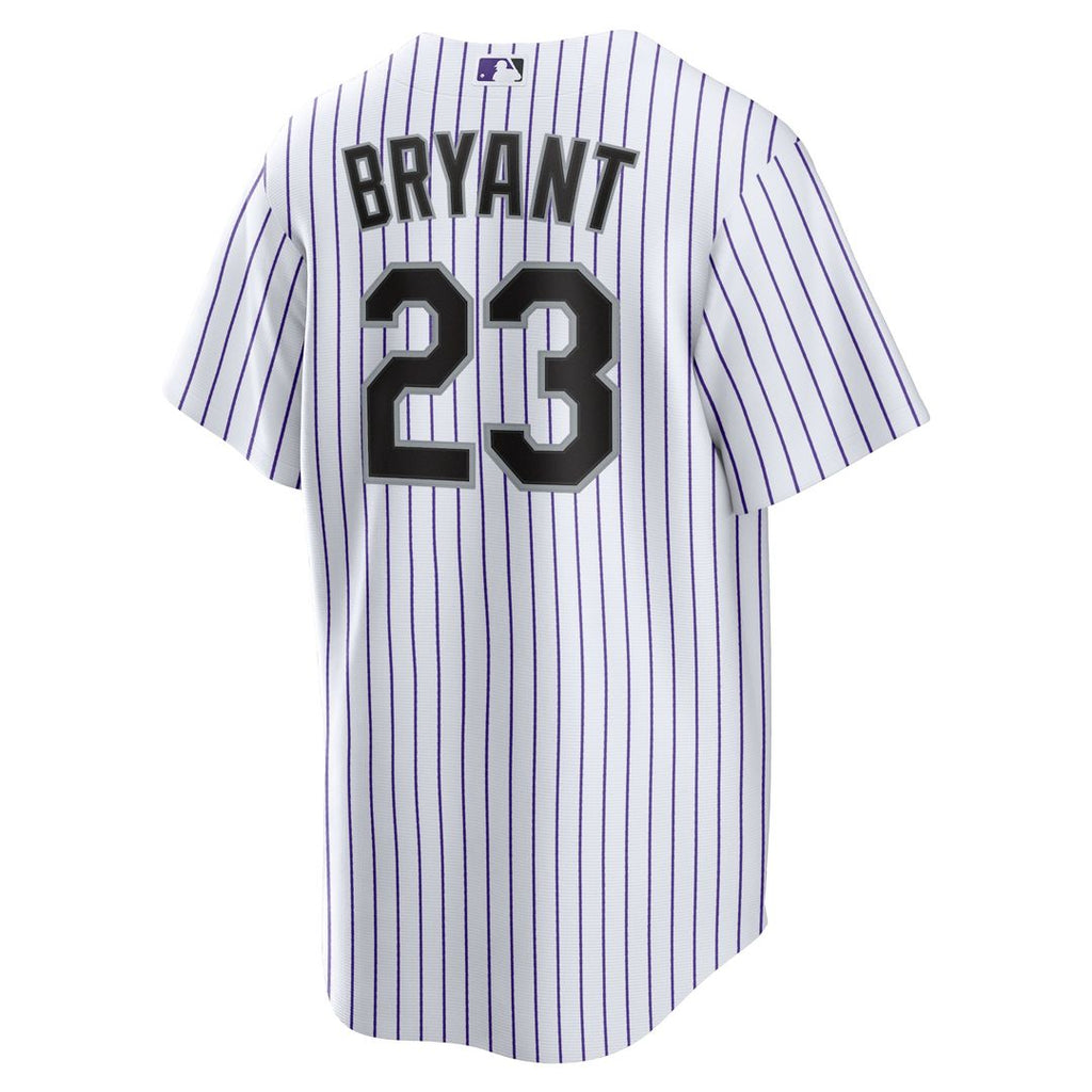 Colorado Rockies Kris Bryant Nike Replica Player Jersey - White/Purple Team Jersey Sports Fan Apparel