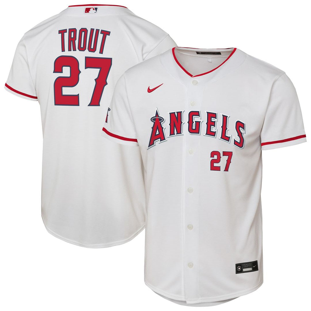 Los Angeles Angels Mike Trout Nike Youth Home Stadium Player Jersey - White Team Jersey Sports Fan Apparel