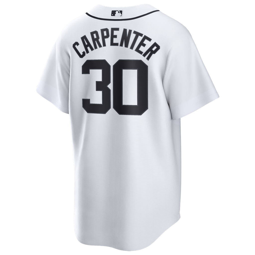 Detroit Tigers Kerry Carpenter Nike Home Replica Jersey - White Team Jersey Sports Fan Apparel
