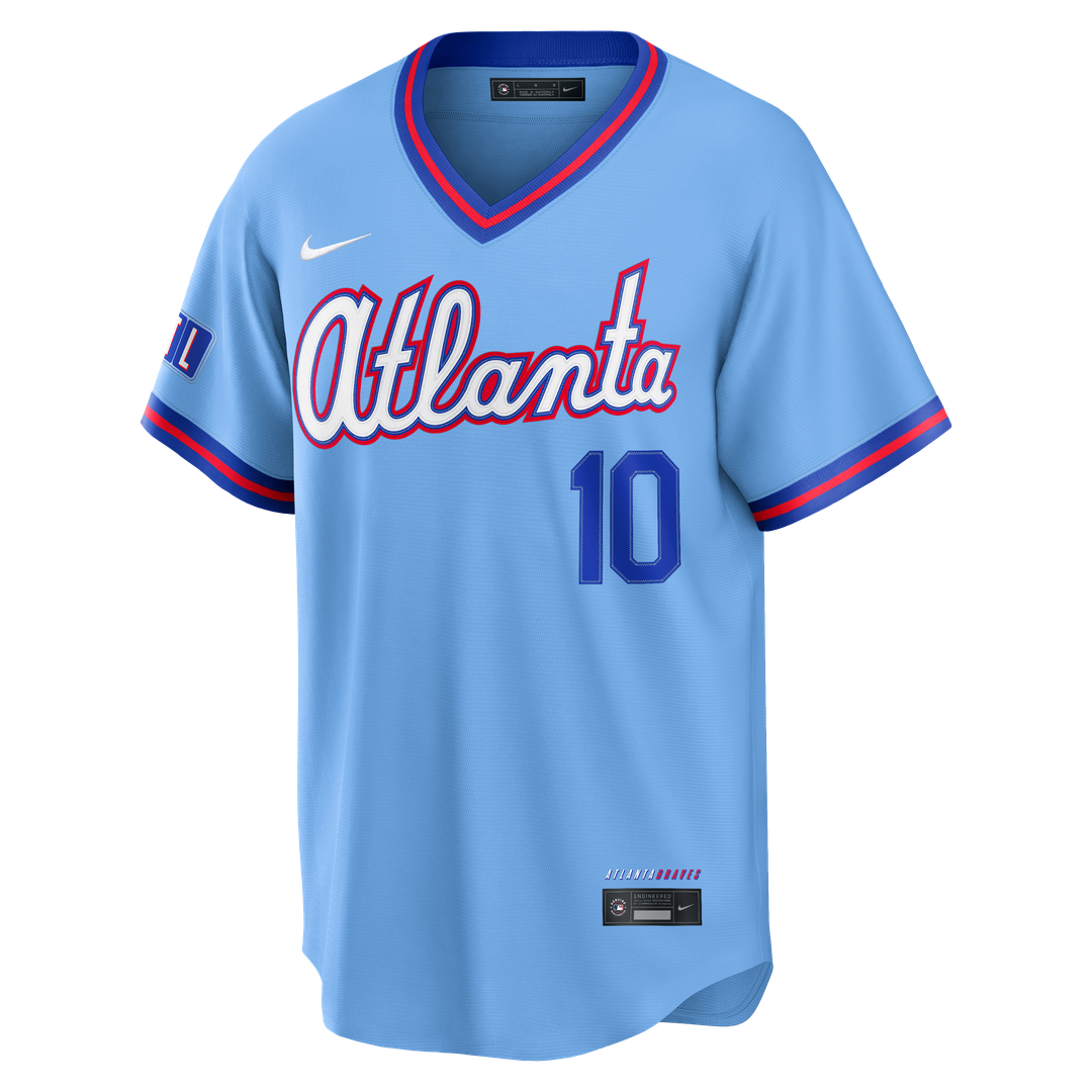 Atlanta Braves Chipper Jones Nike 2026 City Connect Stadium Jersey - Powder Blue Team Jersey Sports Fan Apparel