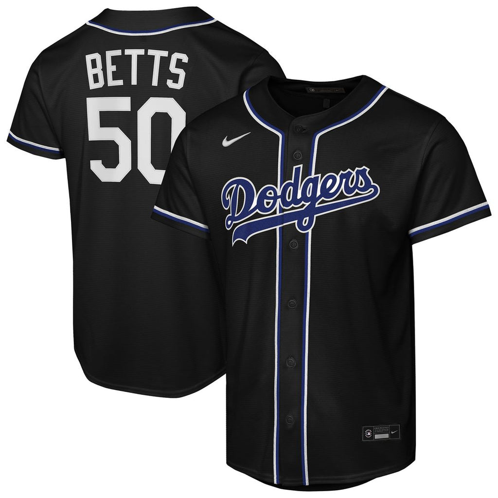 Los Angeles Dodgers Mookie Betts Nike Youth Fashion Replica Player Jersey - Black Team Jersey Sports Fan Apparel
