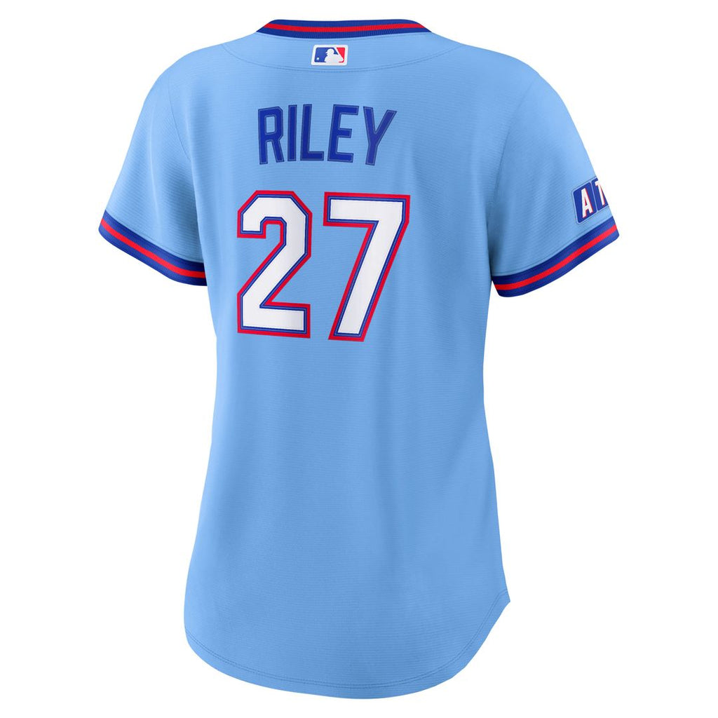 Atlanta Braves Austin Riley Nike Women's 2026 City Connect Stadium Jersey - Powder Blue Team Jersey Sports Fan Apparel