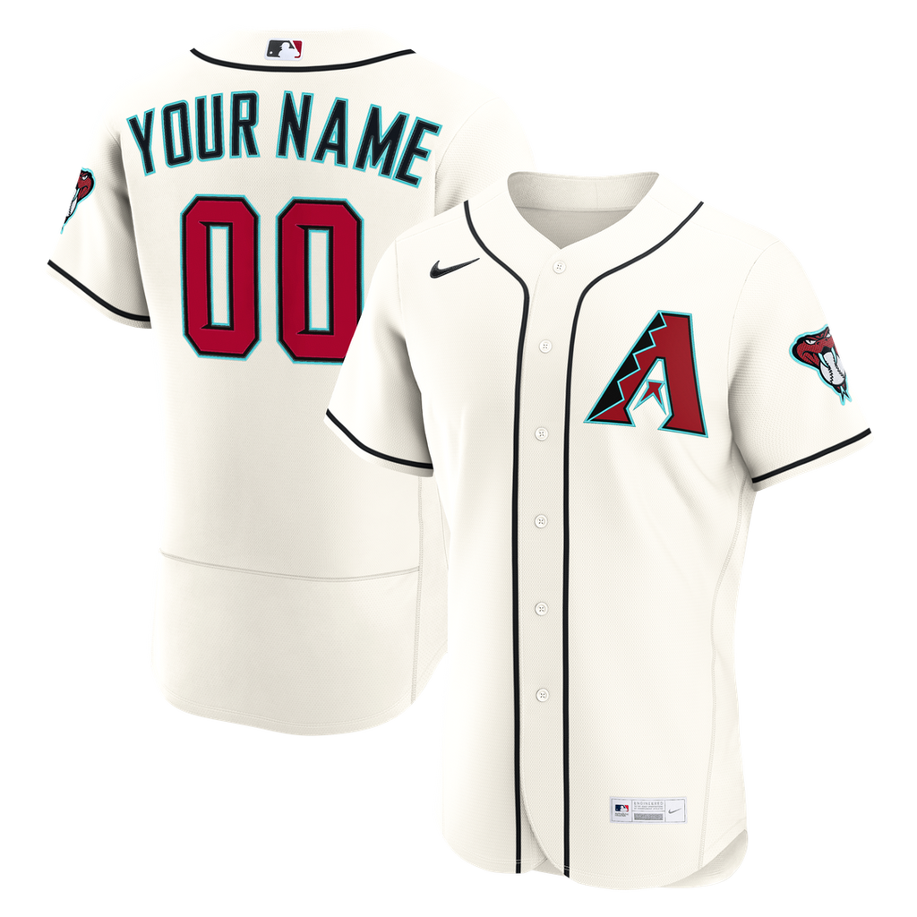 Arizona Diamondbacks Nike Home Authentic Custom Jersey - Cream Team Jersey Sports Fan Apparel