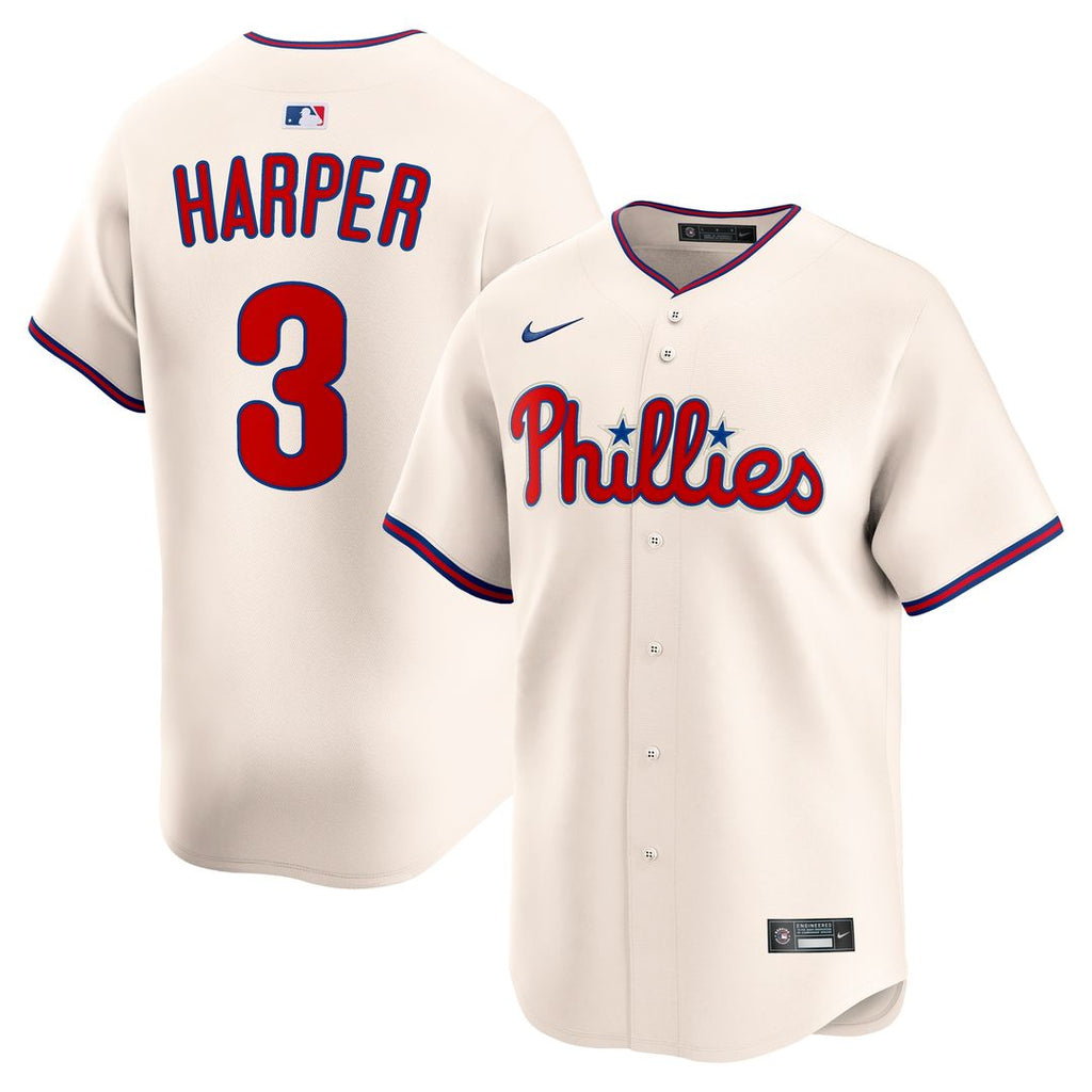 Philadelphia Phillies Bryce Harper Nike Alternate Limited Jersey - Cream Team Jersey Sports Fan Apparel