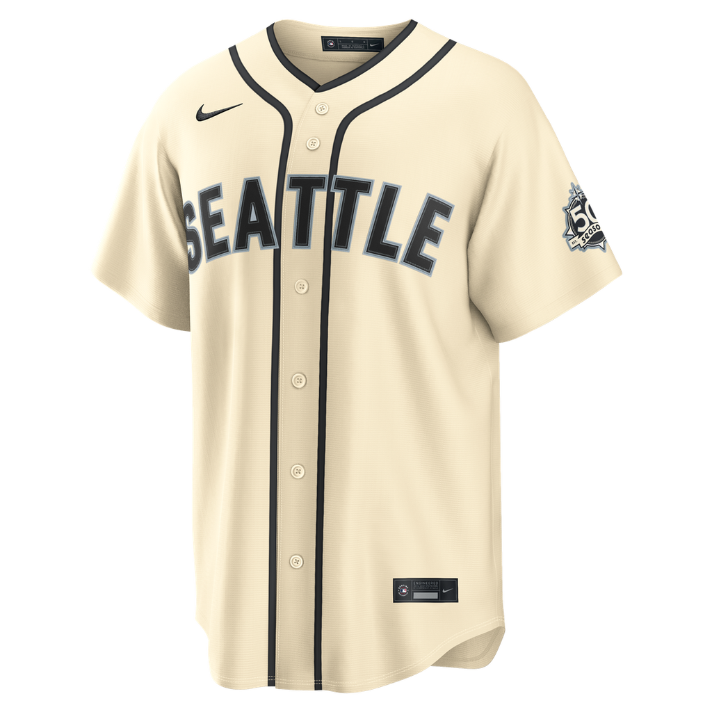Seattle Mariners Cal Raleigh Nike Alternate 50th Season Patch Stadium Jersey - Teal Team Jersey Sports Fan Apparel