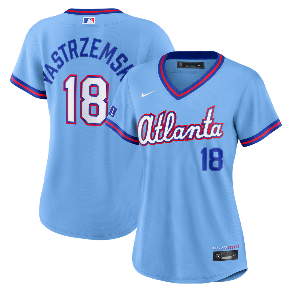Atlanta Braves Mike Yastrzemski Nike Women's 2026 City Connect Stadium Jersey - Powder Blue Team Jersey Sports Fan Apparel