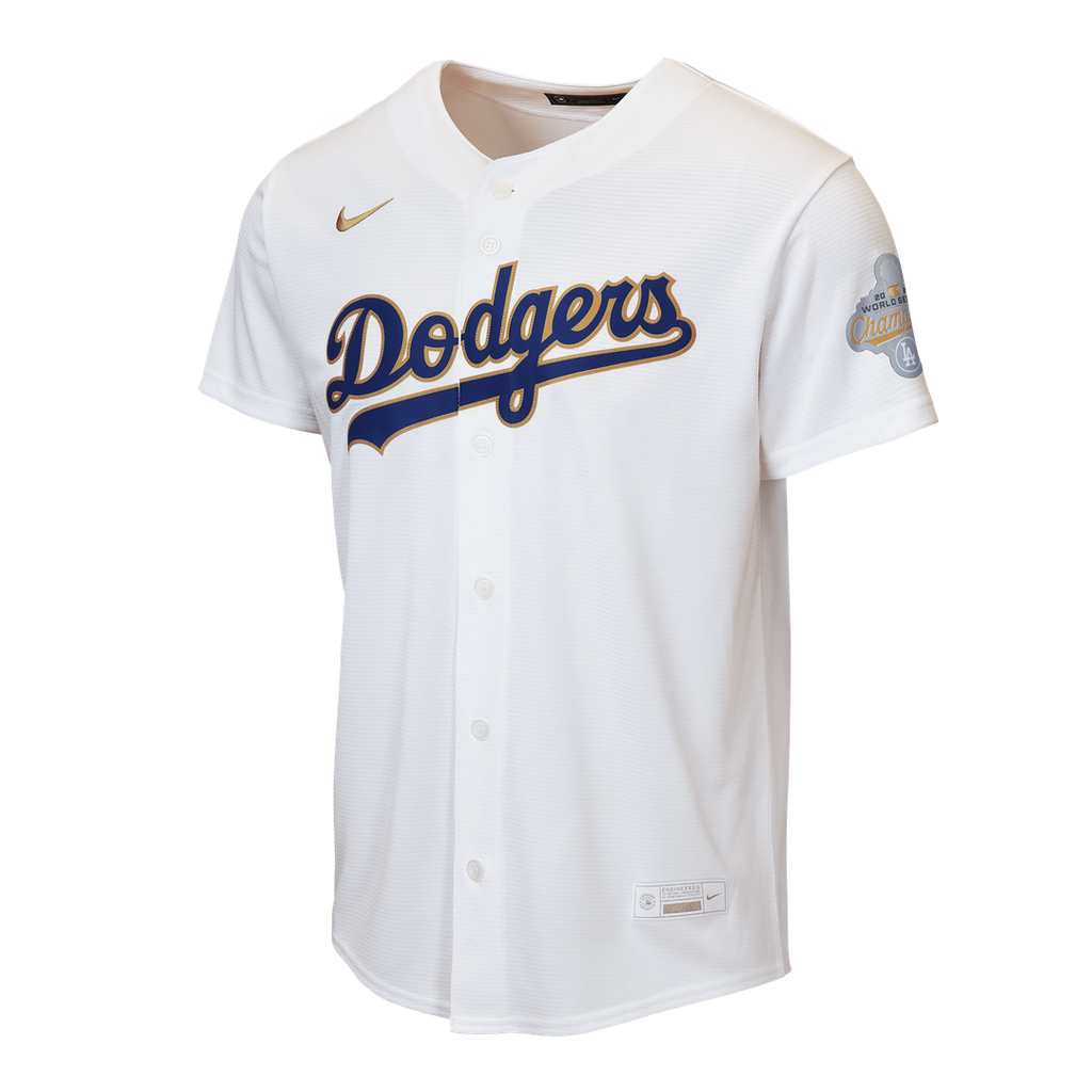 Los Angeles Dodgers Nike Youth 2026 Gold Collection Home Replica Jersey - White Team Jersey Sports Fan Apparel
