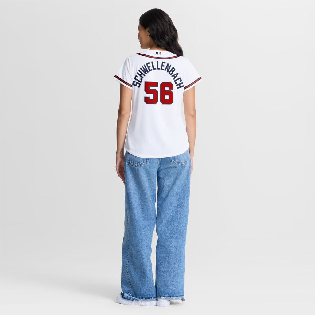 Atlanta Braves Spencer Schwellenbach Nike Women's Home Replica Jersey - White Team Jersey Sports Fan Apparel