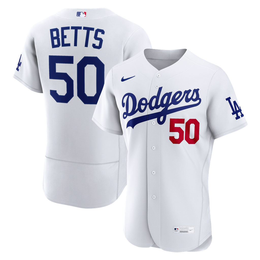 Los Angeles Dodgers Mookie Betts Nike Home Authentic Jersey - White Team Jersey Sports Fan Apparel
