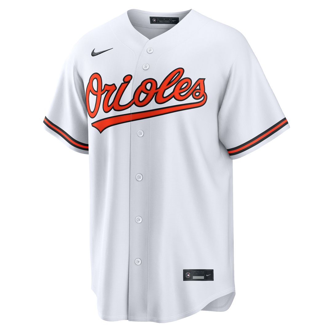 Baltimore Orioles Nike Home Replica Jersey - White Team Jersey Sports Fan Apparel