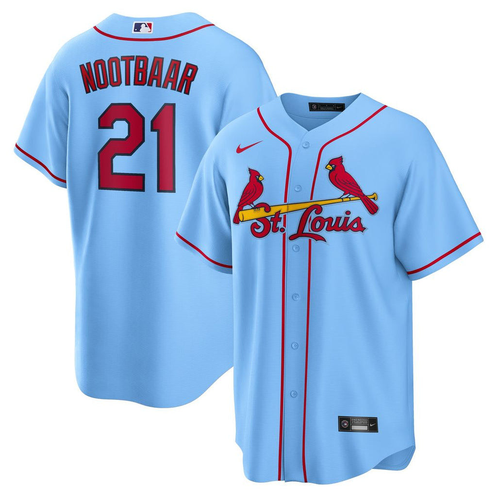 St. Louis Cardinals Lars Nootbaar Nike Alternate Replica Jersey - Light Blue Team Jersey Sports Fan Apparel