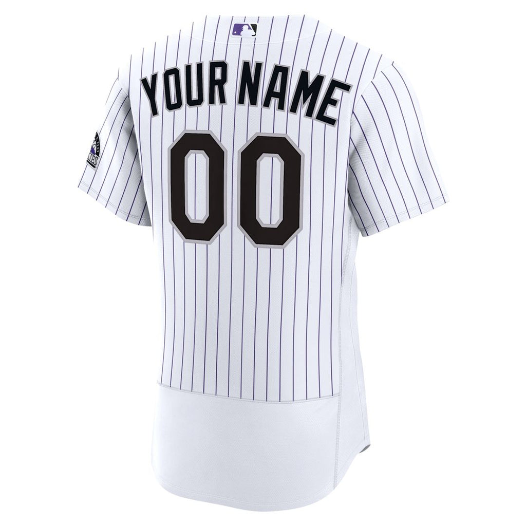 Colorado Rockies Nike Home Authentic Custom Jersey - White Team Jersey Sports Fan Apparel