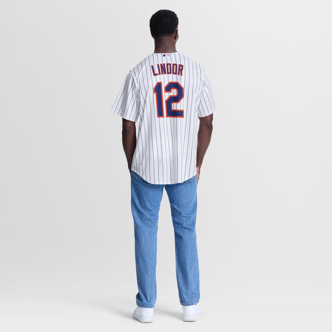 New York Mets Francisco Lindor Nike Home Replica Jersey - White Team Jersey Sports Fan Apparel