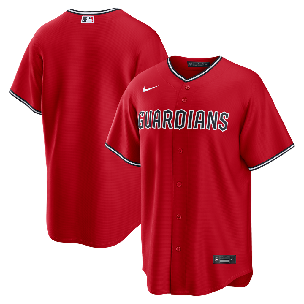 Cleveland Guardians Nike Alternate Replica Jersey - Red Team Jersey Sports Fan Apparel